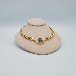 Givenchy RARE Gold Plated 80's Coin Necklace